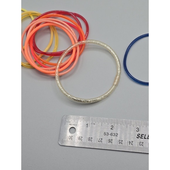 Lot Of 17 Vintage 90's Jelly Bracelets Multicolor - Picture 6 of 7